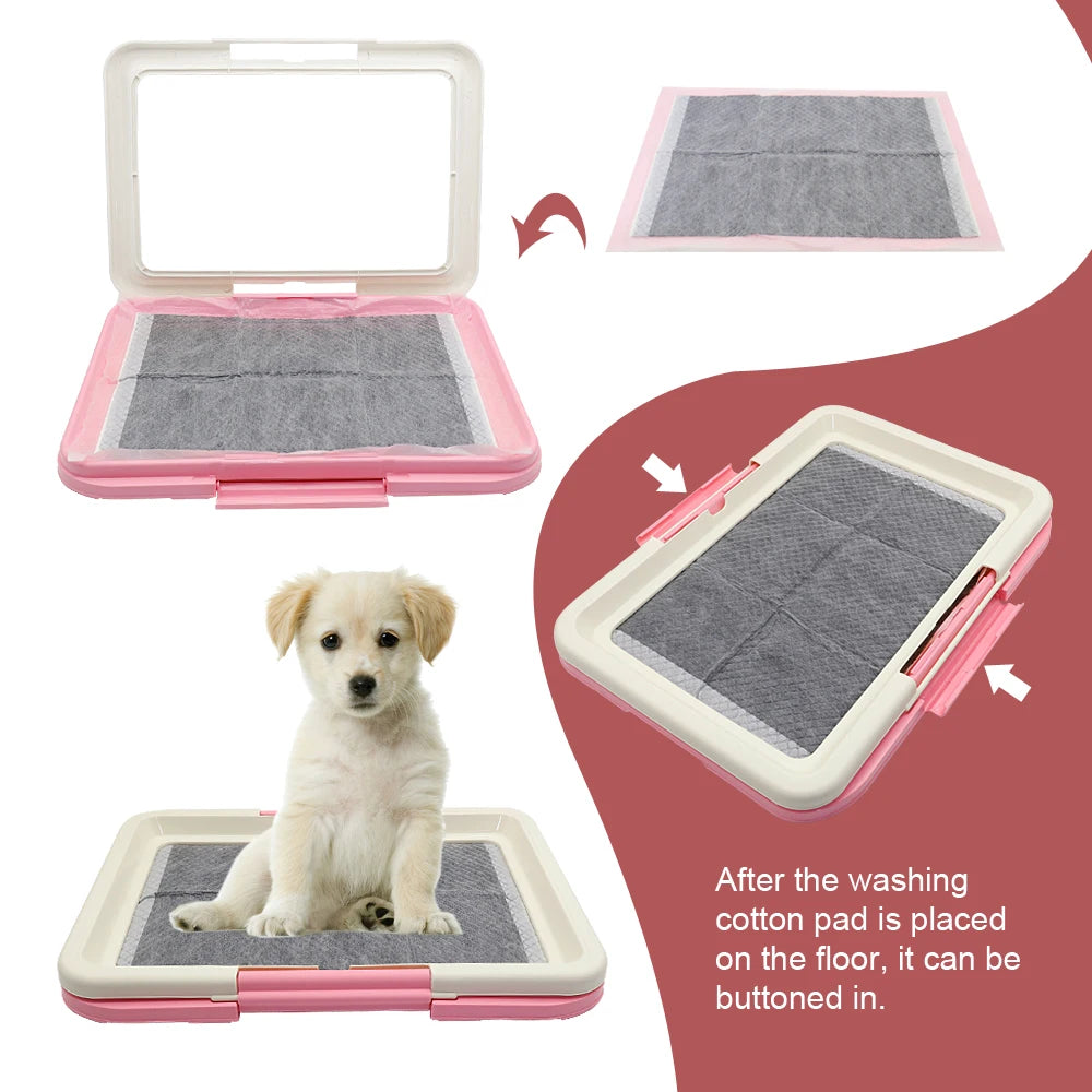 Portable Dog Training Toilet Indoor Dogs Potty Pet Toilet for Small Dogs Cats Cat Litter Box Puppy Pad Holder Tray Pet Supplies